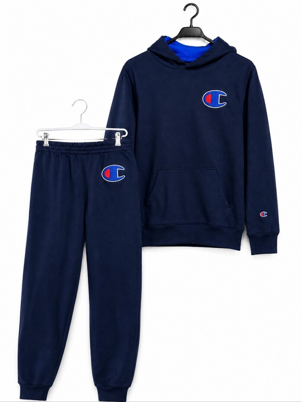 Champion Kids Hoodie Jogger Set Navy Royal Blue Size 8
